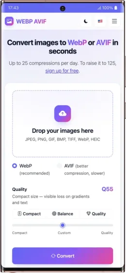 conversor de imagenes a webp y avif desarrollado con symfony
